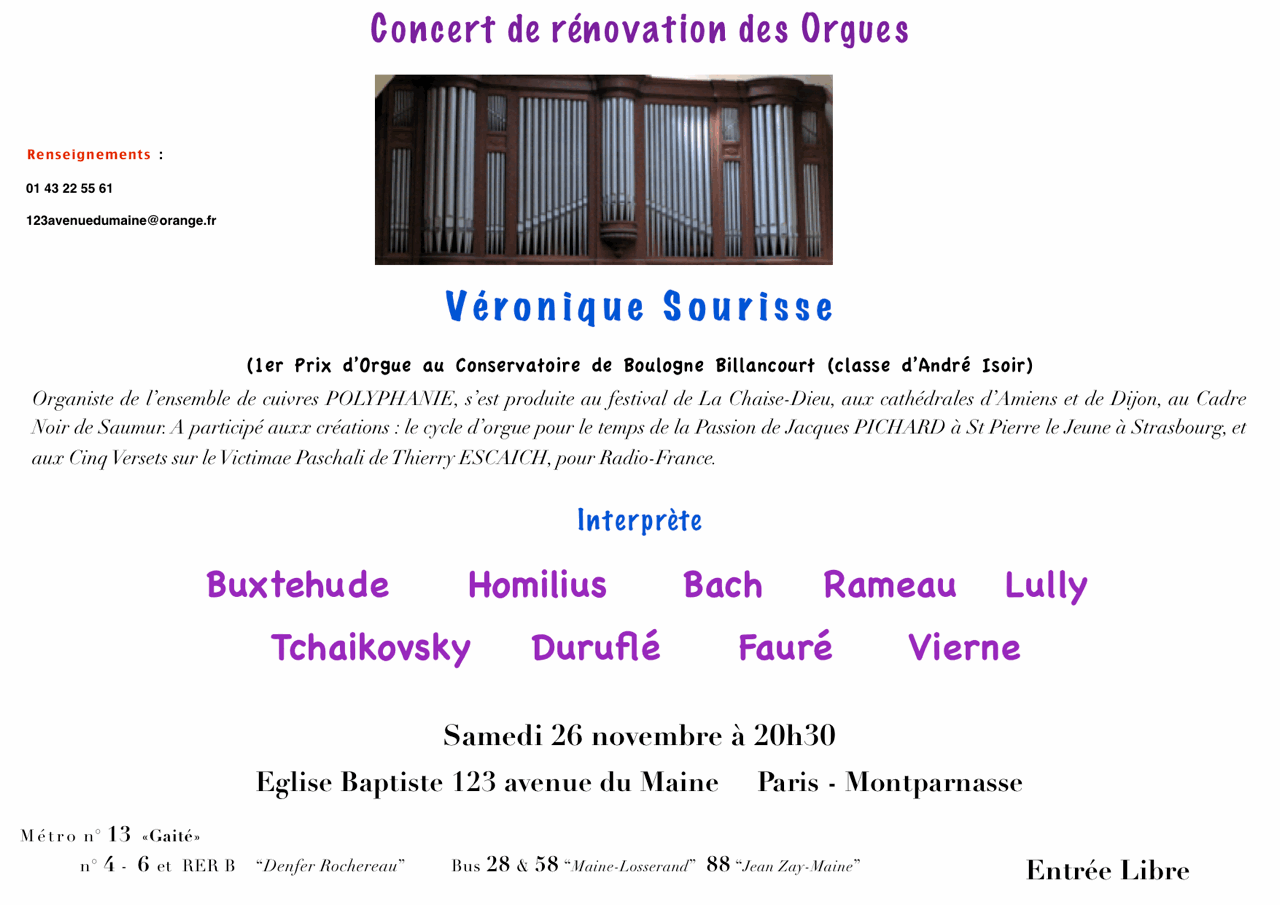 Eglise Baptiste concert de rénovation des orgues 26 novembre 2016 Invitation-mail.gif