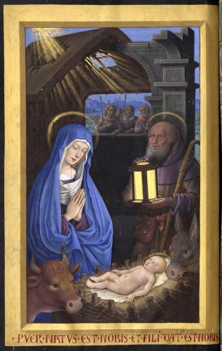 _Nativité par jean bourdichon livre d'heures 15ème siècle photo wikimédia .jpg
